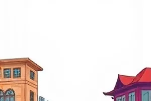 霓虹警务室封面：雨夜街区中亮着灯的派出所窗口